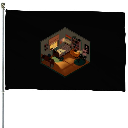 Heartstopper isometric bedroom House Flags