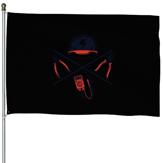 Wiremen Powerline Technician Lineworker Worker House Flags