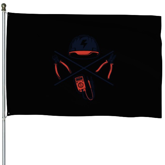 Wiremen Powerline Technician Lineworker Worker House Flags