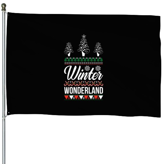 Winter Wonderland House Flags