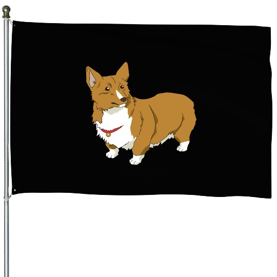 Corgi Ein Dog House Flags
