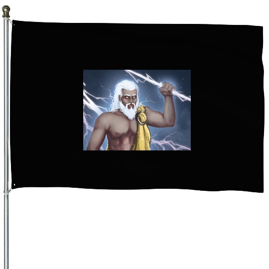 A Titan holding a lightning bolt House Flags