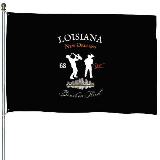 Louisiana New Orleans Bourbon street House Flags