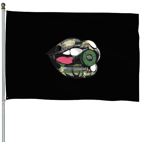 US Armed Forces Military Lip Bullet Army First Res House Flags