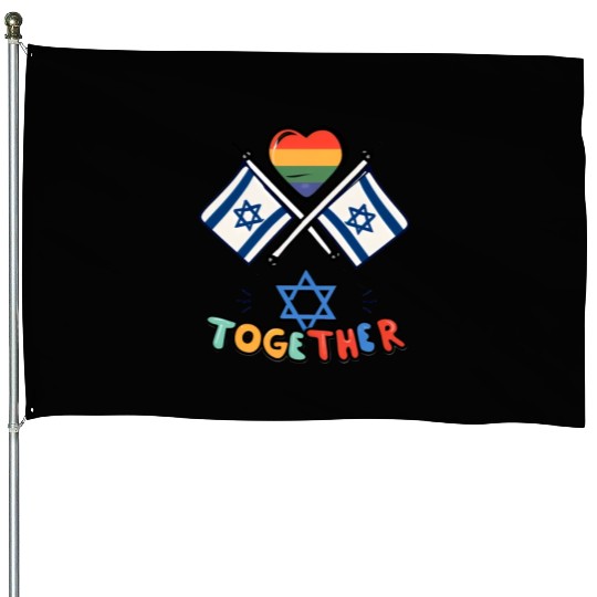LGBTQ community STANDS WITH ISRAEL House Flags