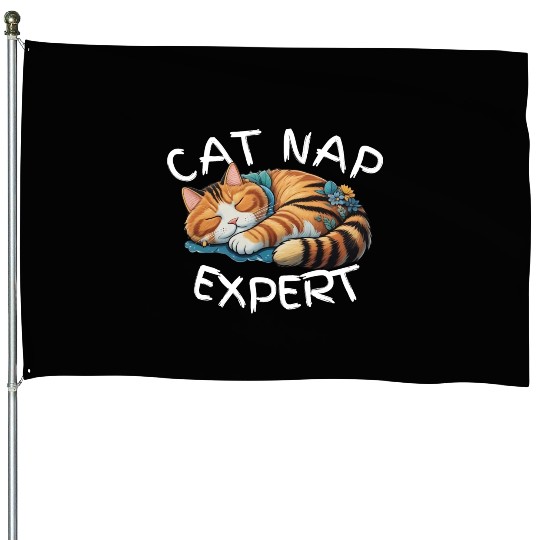 Cat Nap Expert House Flags