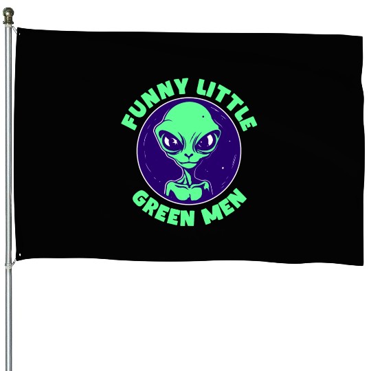 Alien, Aliens, UFO, UAP, Space Unknown Flight House Flags