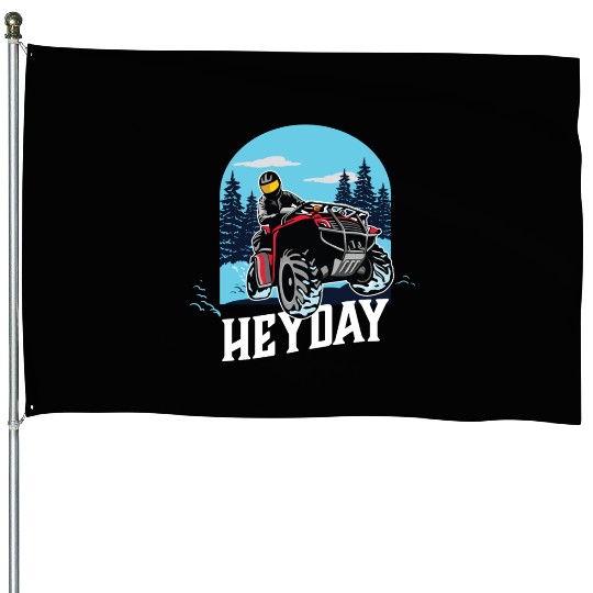 ATV/Quad "Winter Riding" style logo. By "Hey Day" House Flags