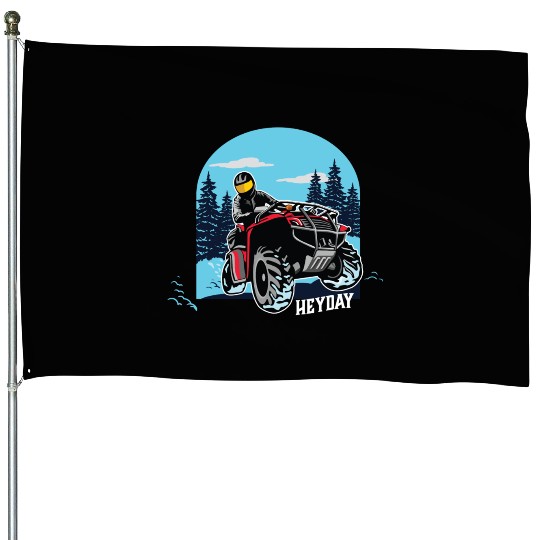 ATV/Quad "Winter Riding" style logo. By "Hey Day" House Flags