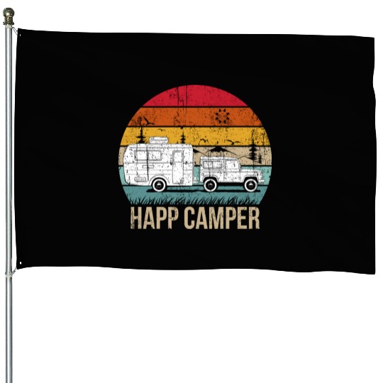 Happy Camper House Flags