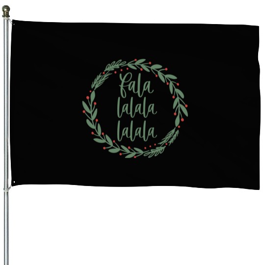 Fa La La Sage Green Christmas Wreath Fun House Flags