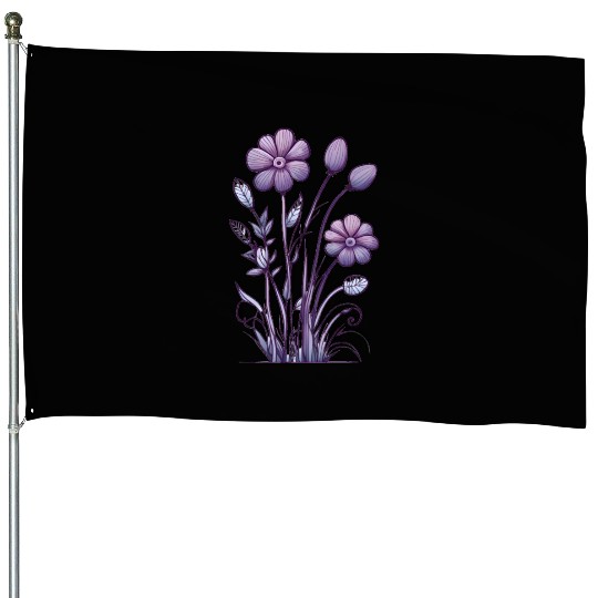 Lavender Majesty: A Tapestry of Orchids and Lilacs House Flags