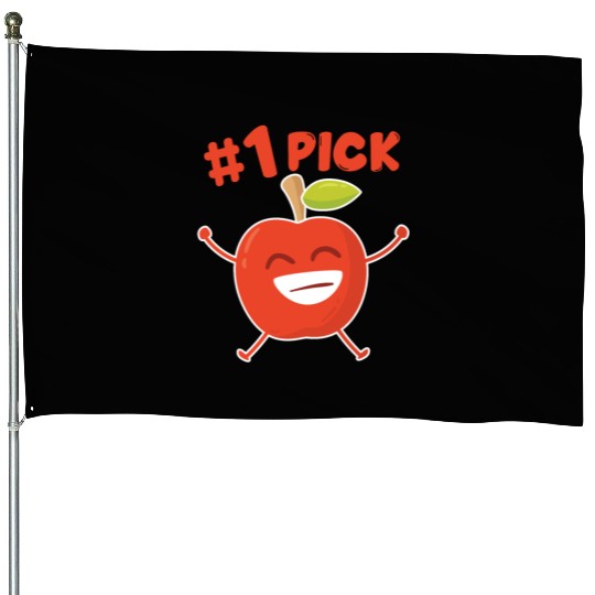 Apple Number 1 Pick Apple Orchard Apple Picking House Flags