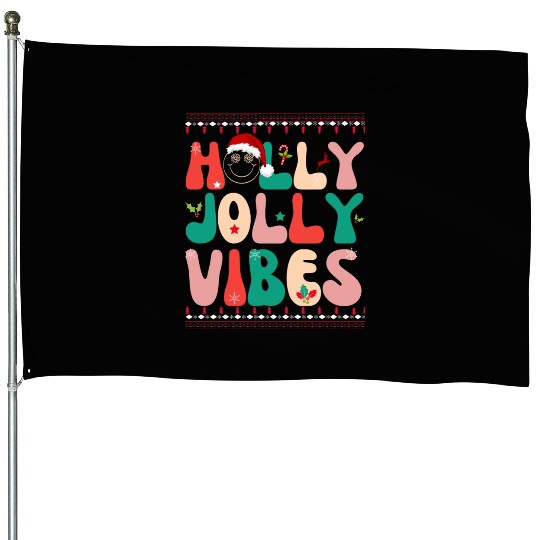 Holly Jolly Vibes House Flags