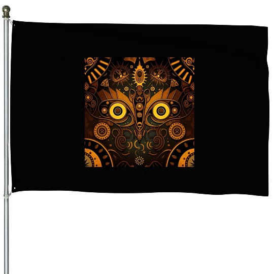 New Age 1920s Abstract Steampunk Design House Flags