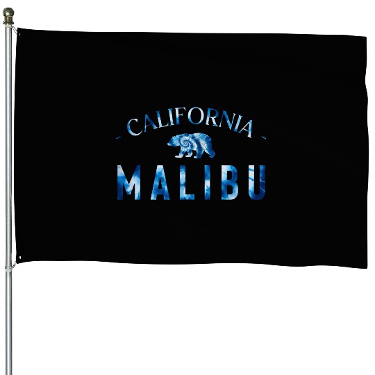 Malibu California Bicycle Club In a Tie Dye Design House Flags