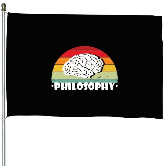 Philosophy Use Your Brain House Flags