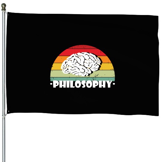 Philosophy Use Your Brain House Flags