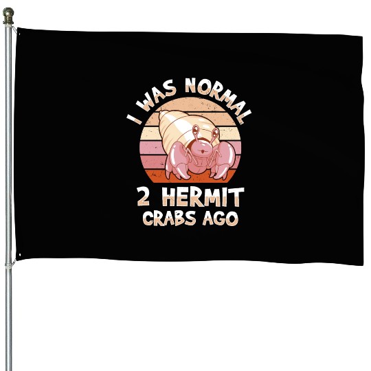 Sea Creature Seafood Shells Hermit Crab Lover House Flags