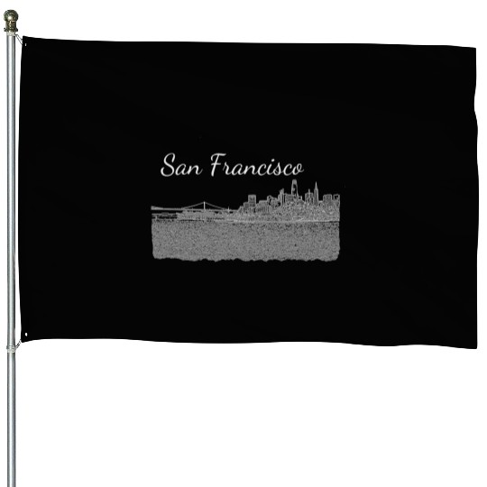 San Francisco - city panorama House Flags