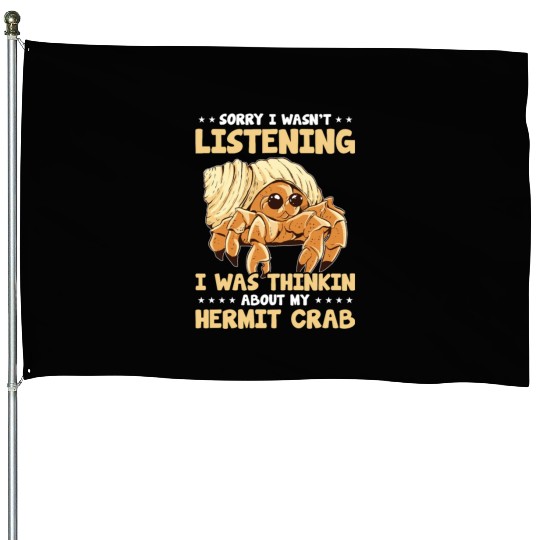 Sea Creature Seafood Shells Hermit Crab Lover House Flags