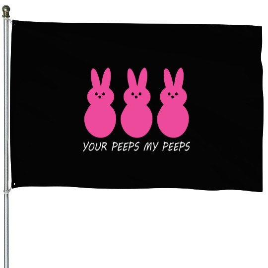 Easter Bunny Peeps Dab Dabbing House Flags