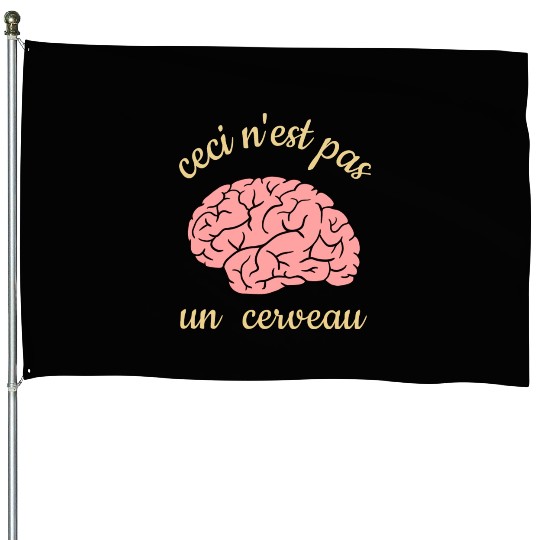 Ceci Nest Pas Un Cerveau Art Teacher Brain House Flags
