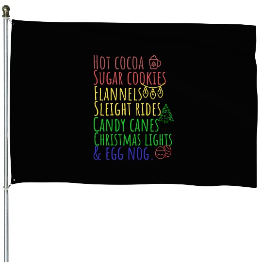 Hot cocoa sugar cookies Christmas lights House Flags