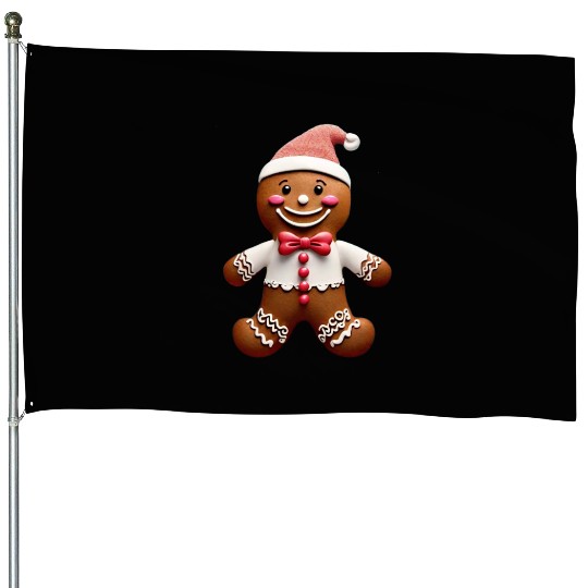 Whimsical Wonders: Gingerbread Dreams House Flags
