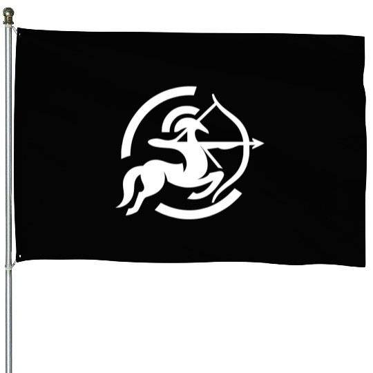 Zodiac Sagittarius Arc Icon Minimalistic White House Flags