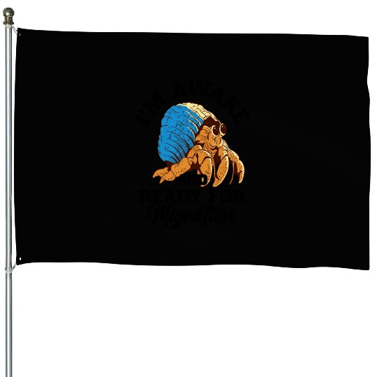 Sea Creature Seafood Shells Hermit Crab Lover House Flags