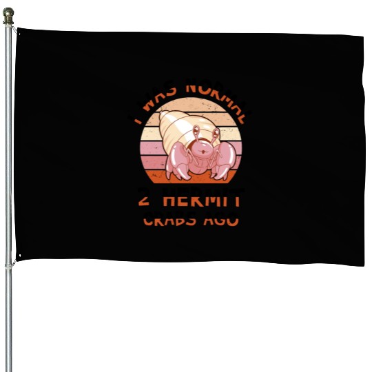 Sea Creature Seafood Shells Hermit Crab Lover House Flags