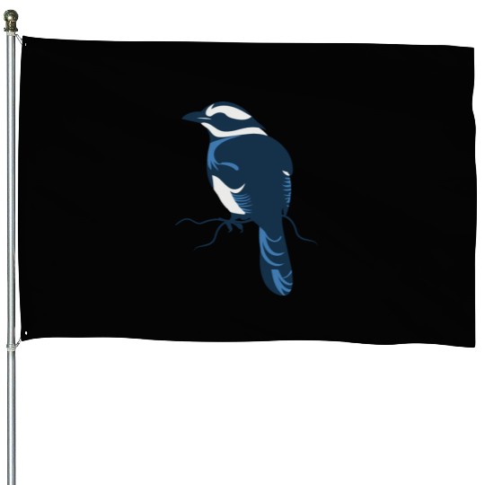 Blue Jay Bird House Flags