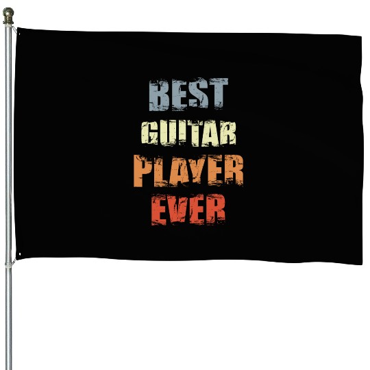 Bast Guitar Player House Flags