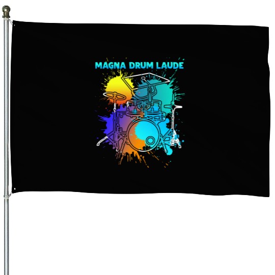 Drum Drummer Drums Drumset House Flags