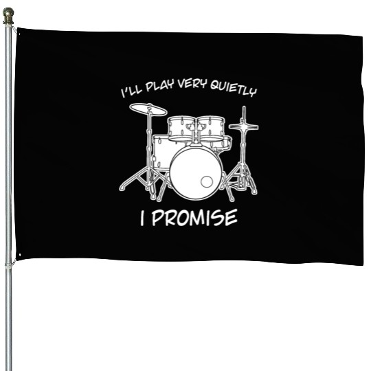 Drummer Drum Drumset Drums House Flags