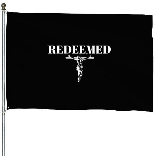 Religious Christian Redeemed Jesus Holy Cross House Flags