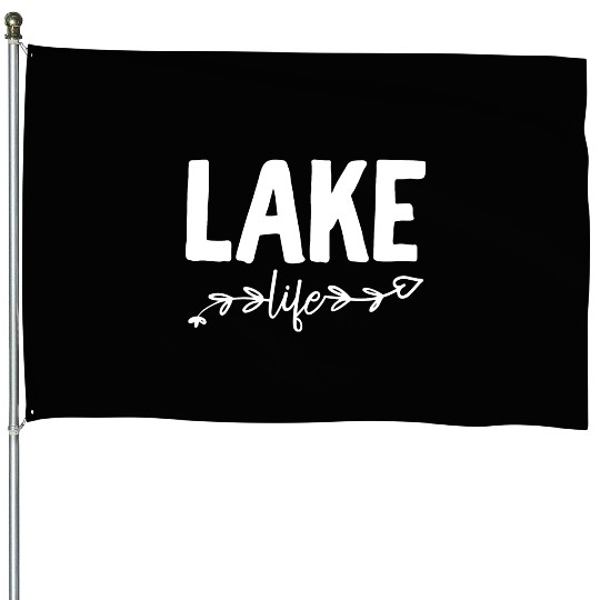 Lake Life House Flags