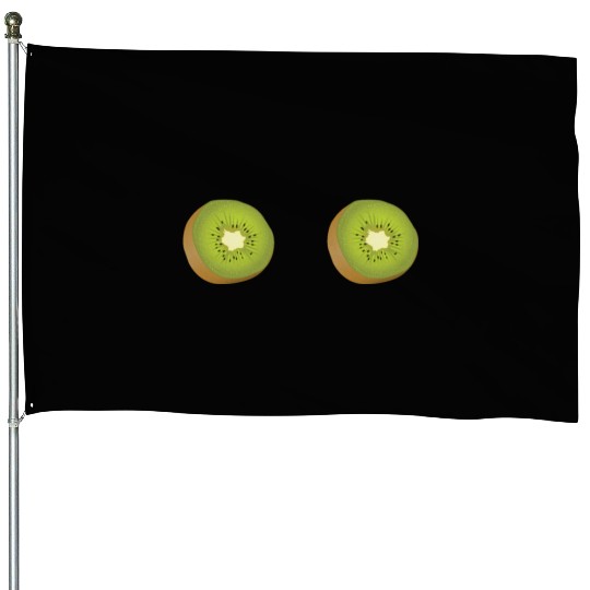 Kiwi Boobs Breasts Bra Funny Women House Flags