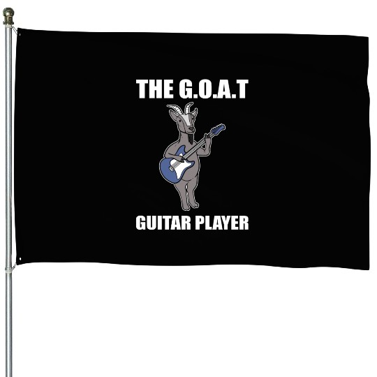 Goat Guitar Player Guitarist House Flags