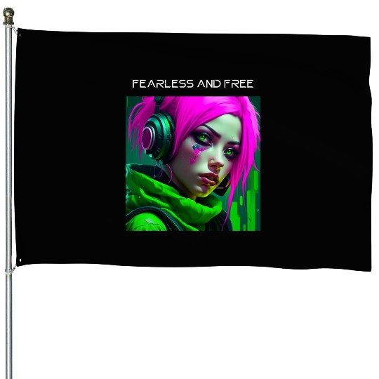 Fearless And Free House Flags
