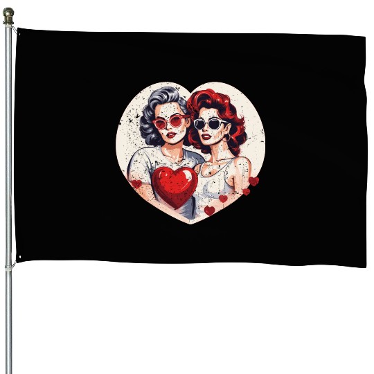 Valentines Day Outfit For Her And Her in love House Flags