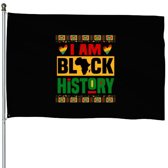 I Am Black History House Flags