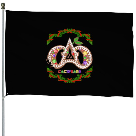 Christmas Bakery Gingerbread Cookie Pastry Logo House Flags