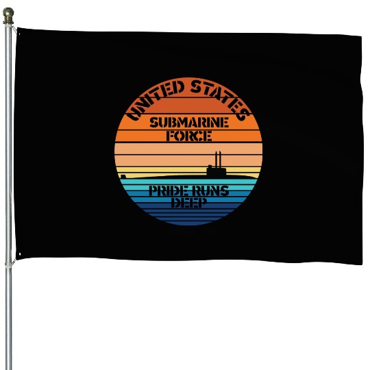 Sunset Us Submarine Force Pride Runs Deep House Flags