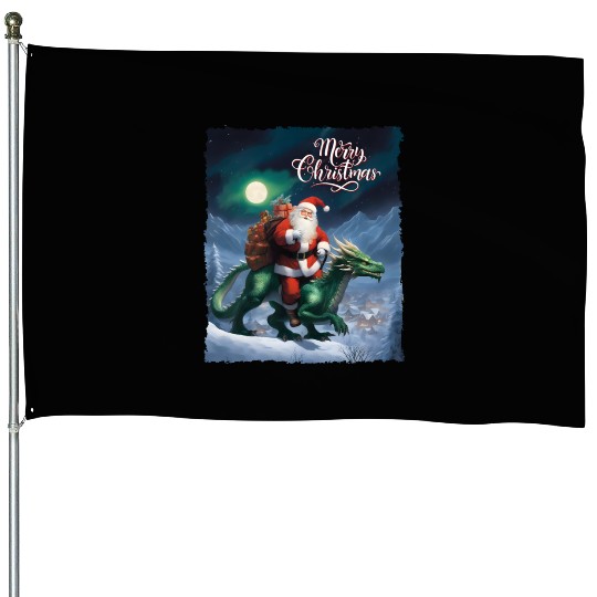 GREEN DRAGON CHRISTMAS House Flags