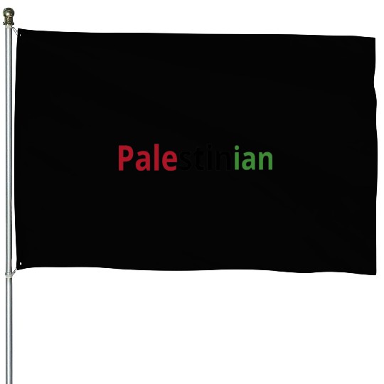Free Palestine, red black and green, watermelon House Flags