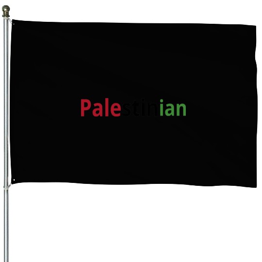 Free Palestine, red black and green, watermelon House Flags