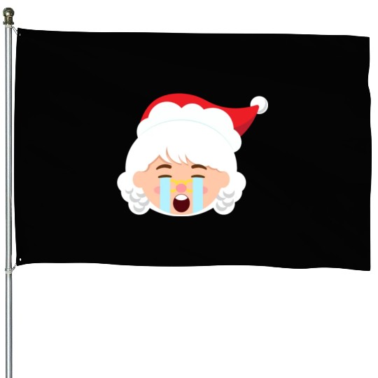 Mrs Claus Emoticons Crying Out Loud Christmasfunny House Flags