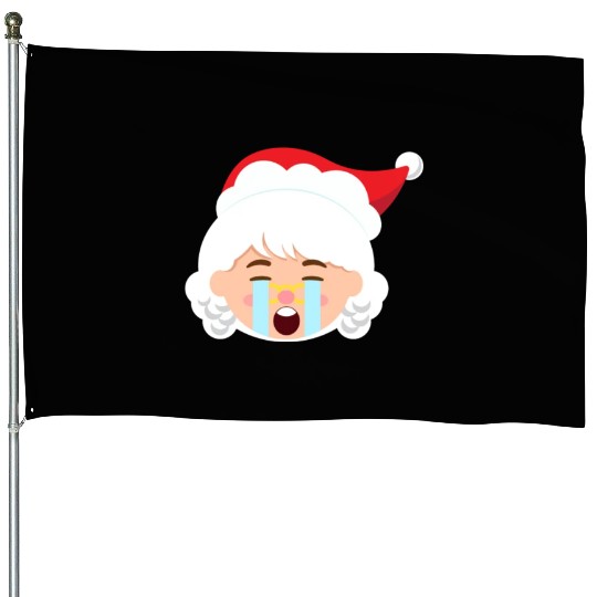Mrs Claus Emoticons Crying Out Loud Christmasfunny House Flags